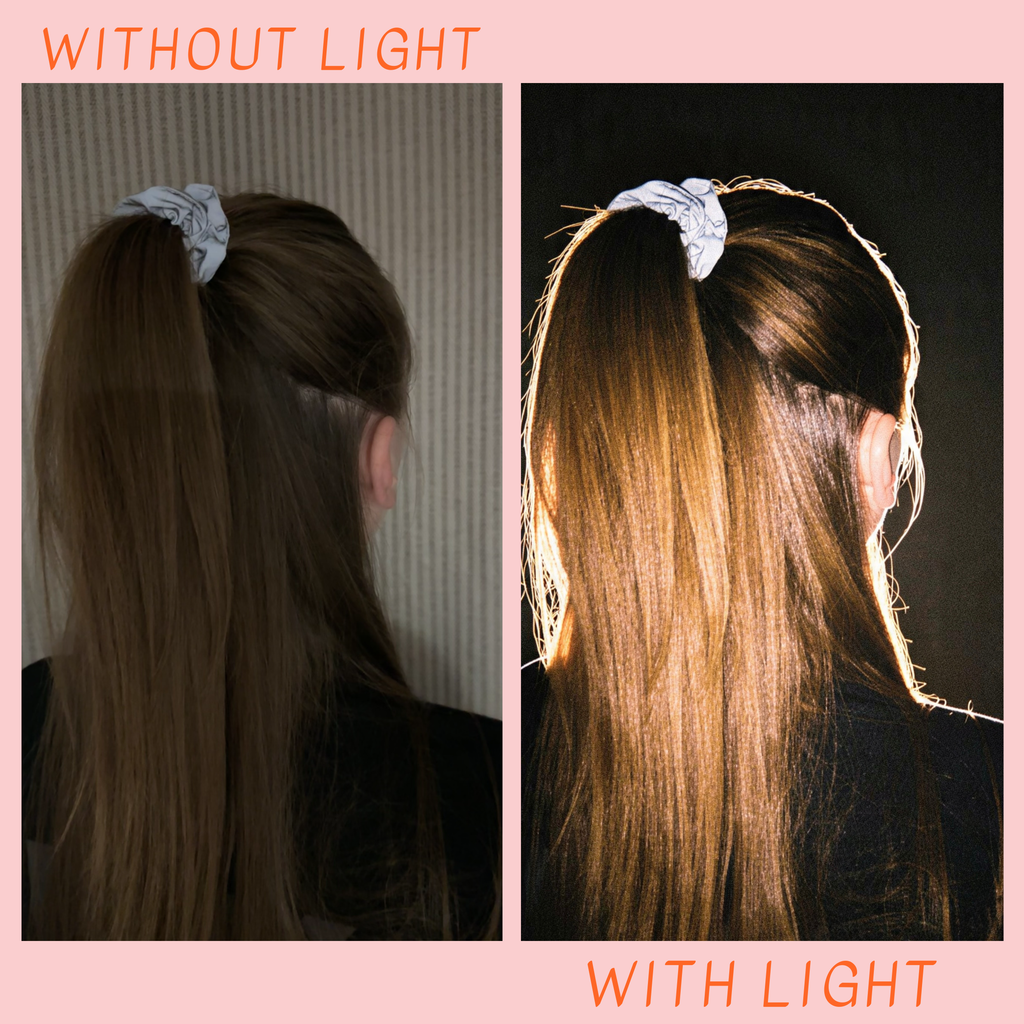 Regular & Skinny High Visibility Reflective Hair Scrunchie for Running & Walking