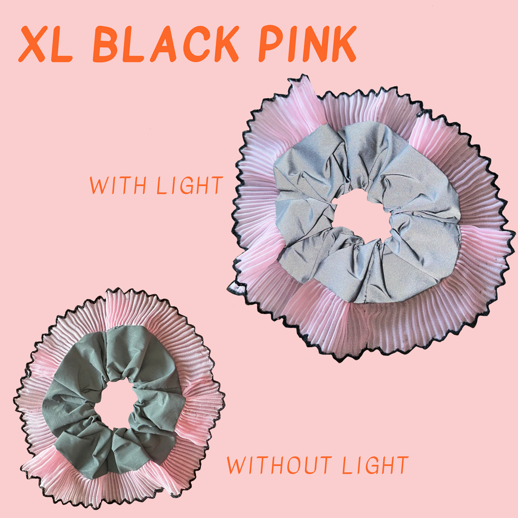 Black Pink Frilly Reflective