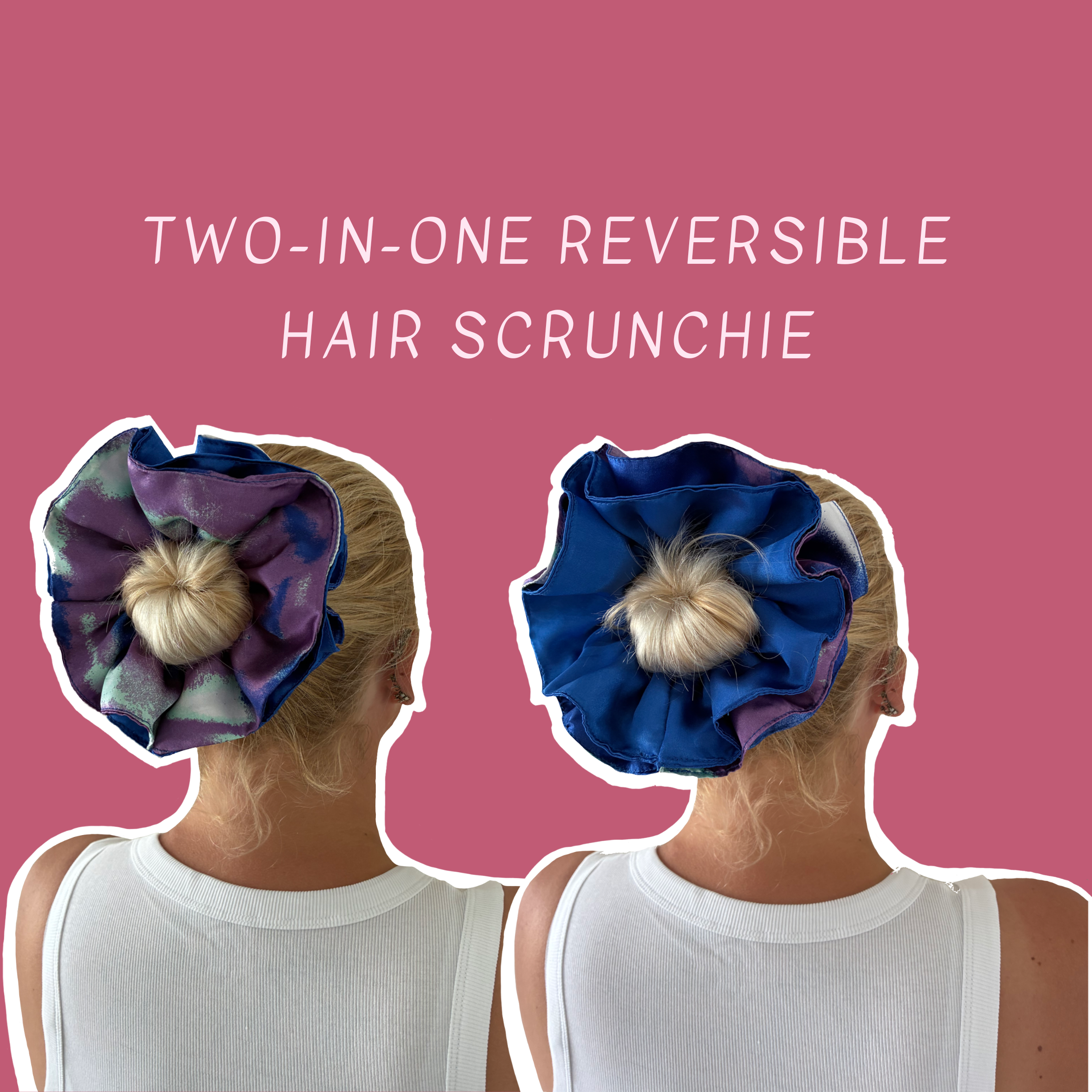 Tie Dye Reversible Hair Scrunchie