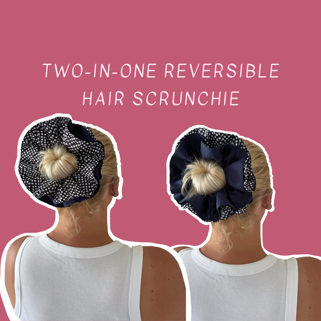 Polka Dot Reversible Hair Scrunchie