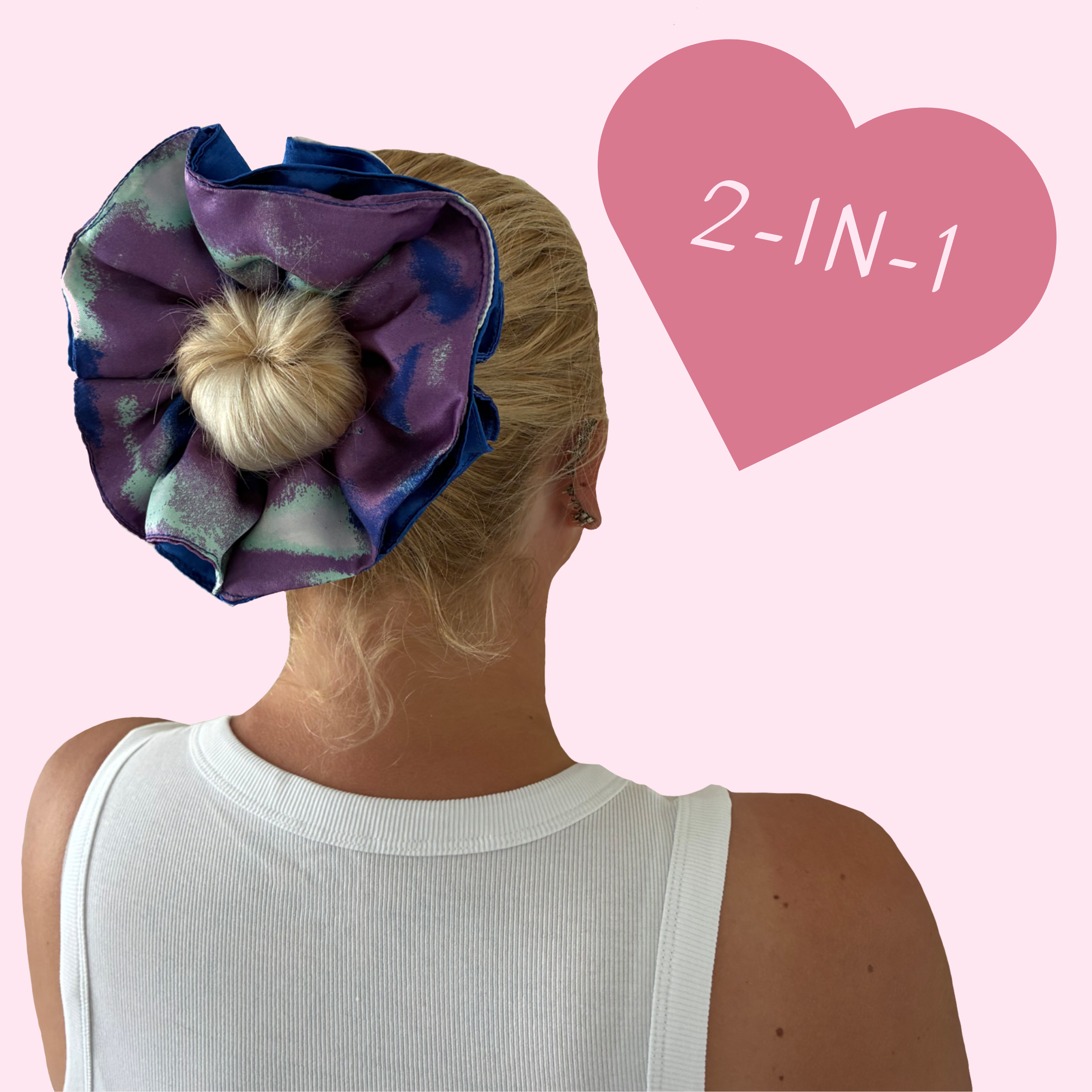Tie Dye Reversible Hair Scrunchie