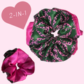 Bow Print Reversible Hair Scrunchie