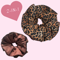 Leopard Print Reversible Hair Scrunchie