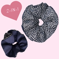 Polka Dot Reversible Hair Scrunchie