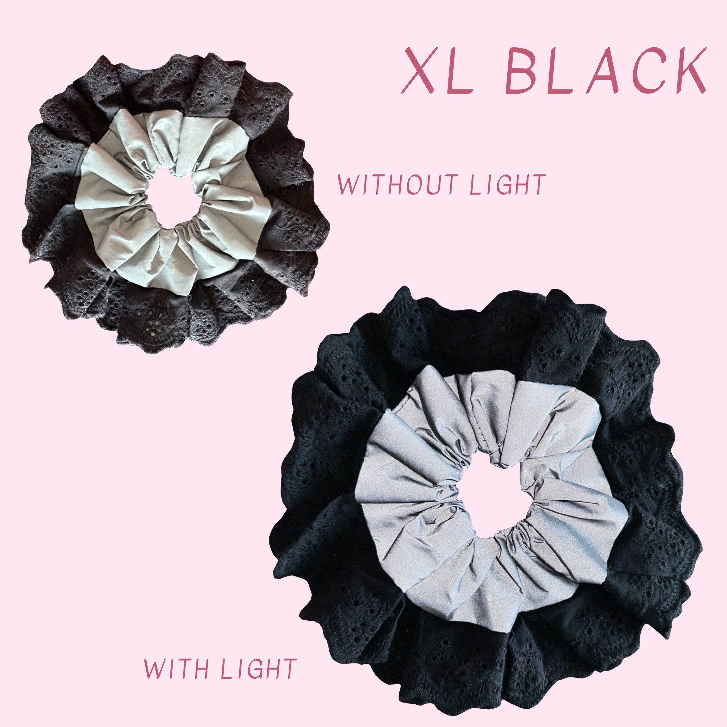 High Visibility Reflective Hair Scrunchie for Running & Walking
