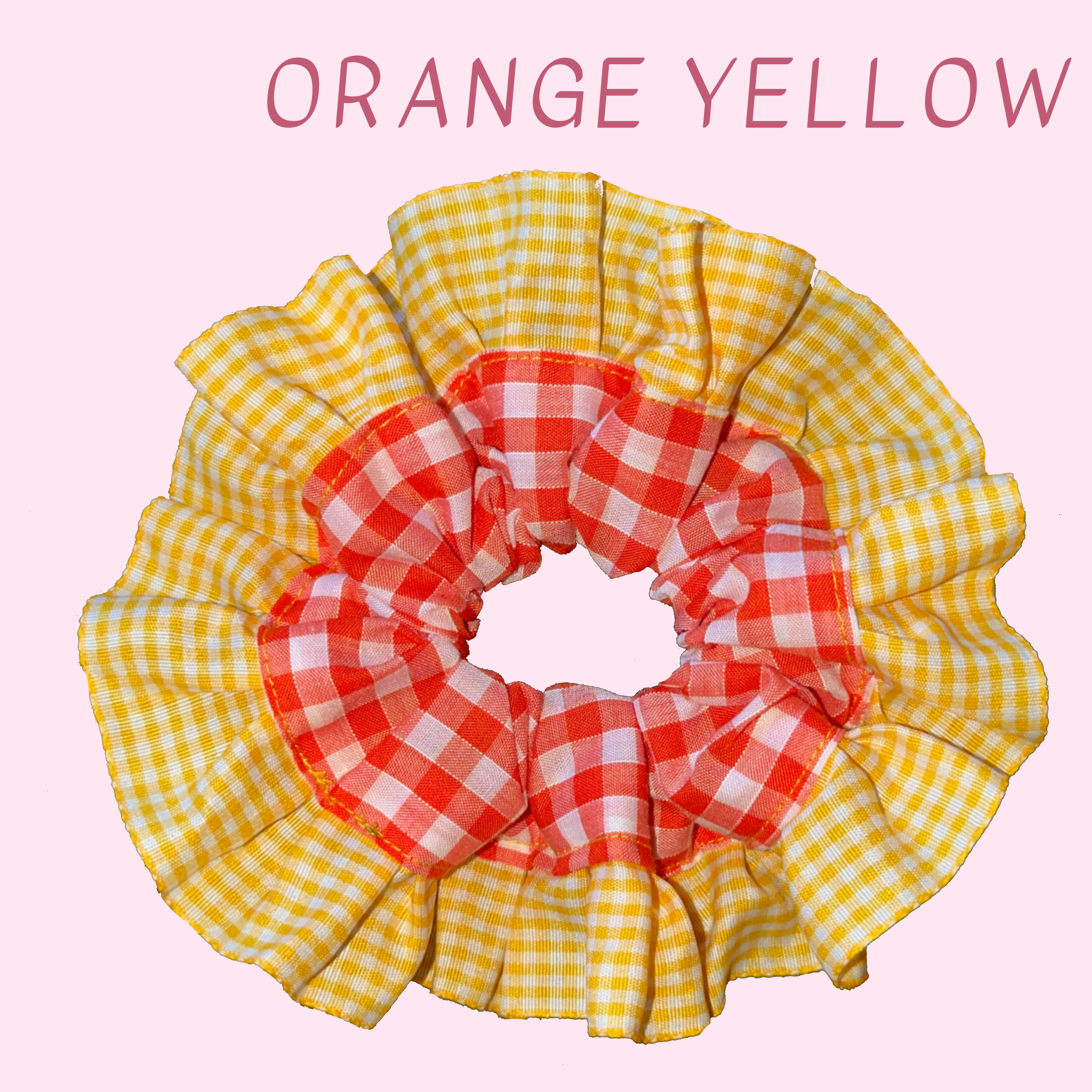 Oversized Double Gingham Hair Scrunchie