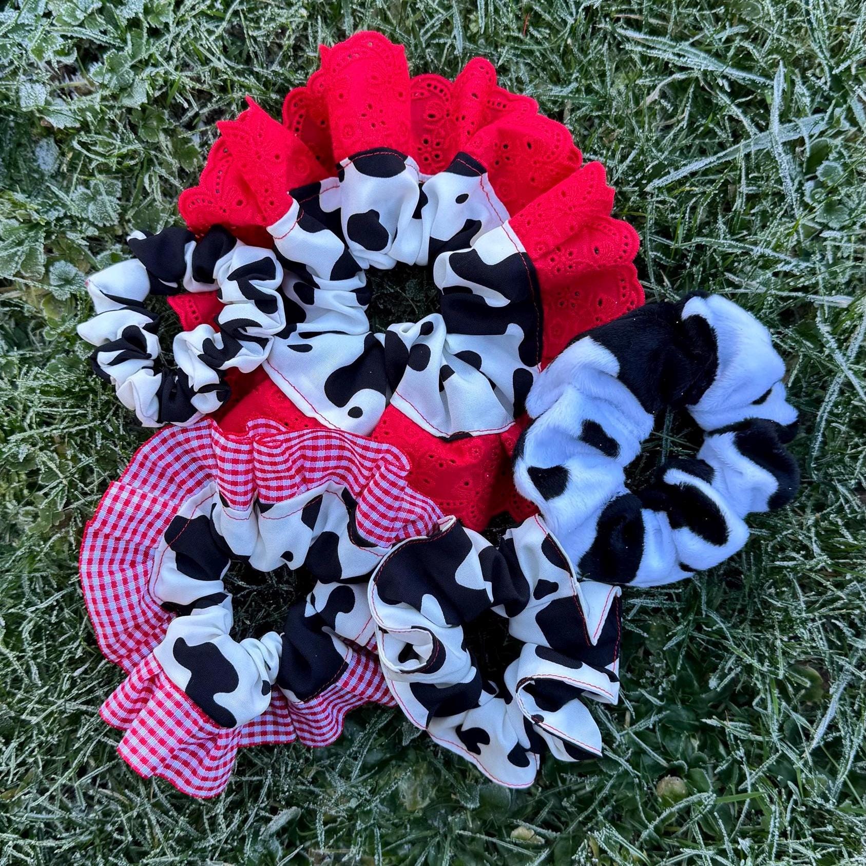 Cow Print Scrunchies