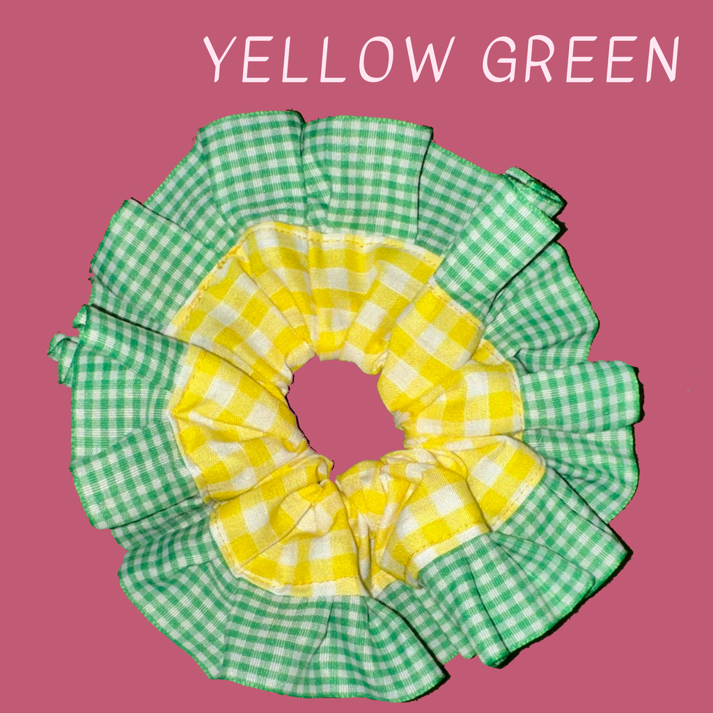 Oversized Double Gingham Hair Scrunchie