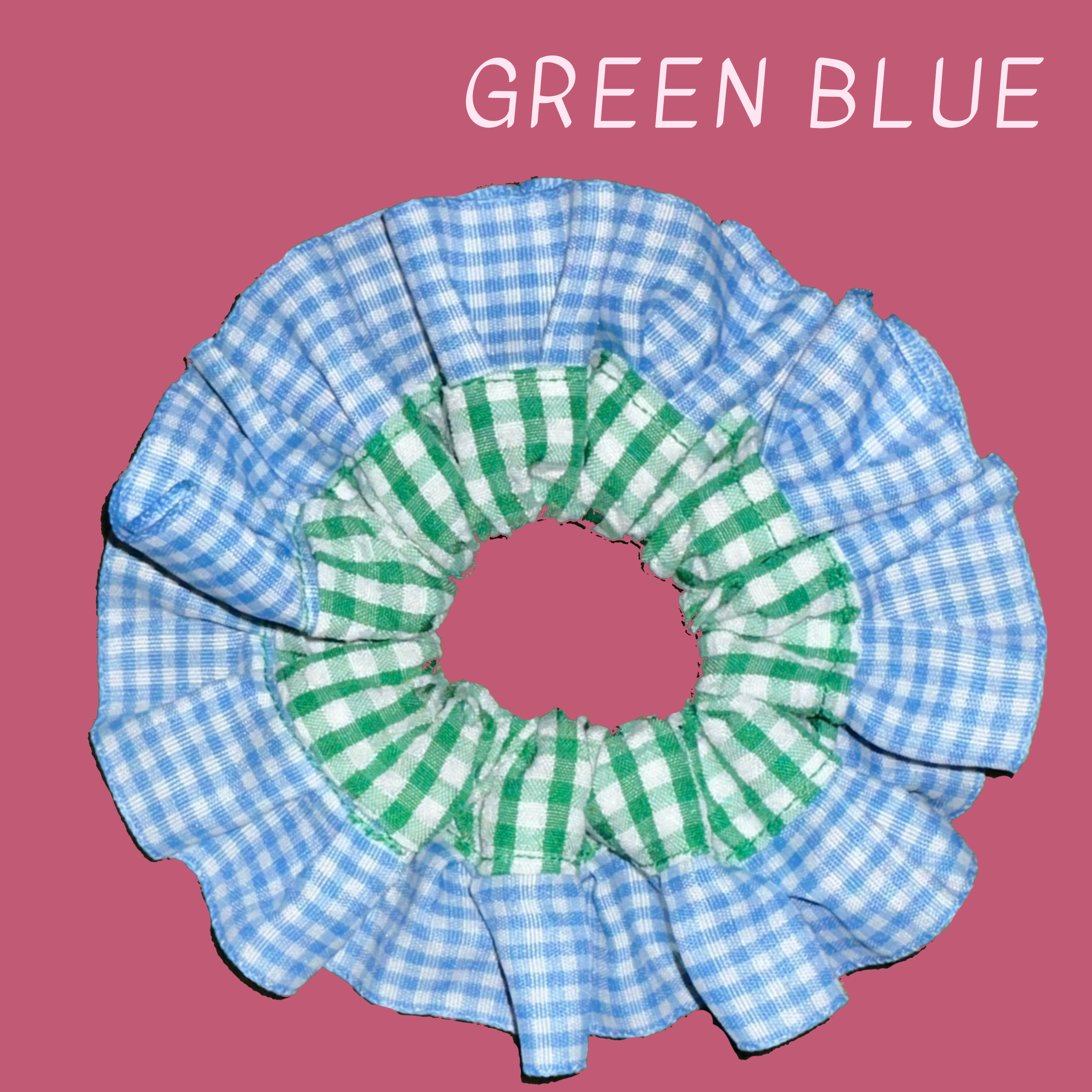 Oversized Double Gingham Hair Scrunchie