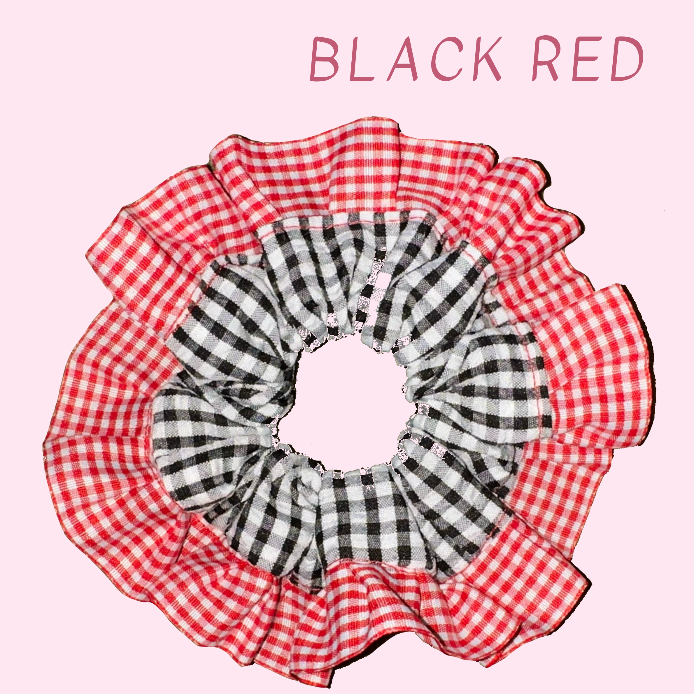 Oversized Double Gingham Hair Scrunchie