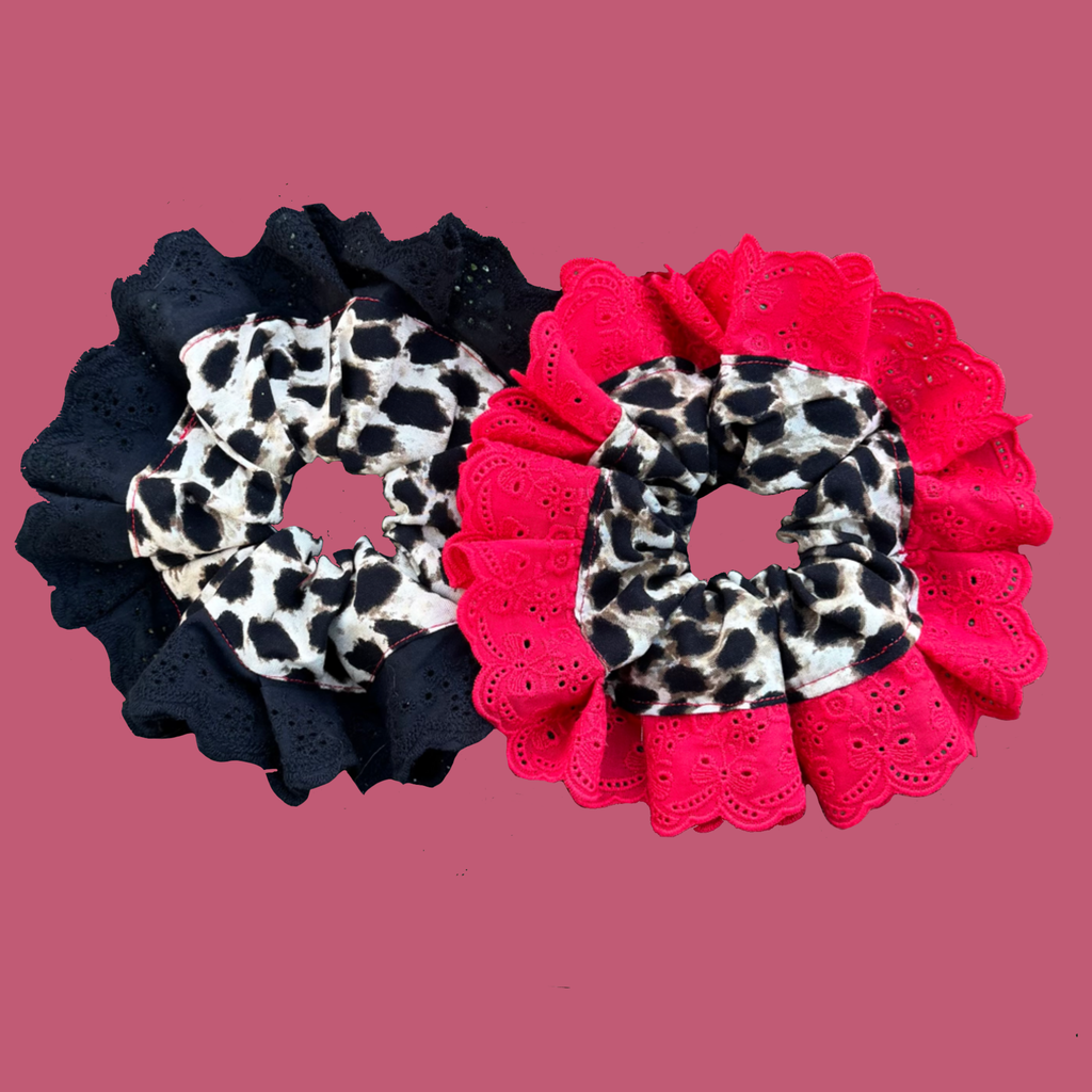 Leopard Print Hair Scrunchies