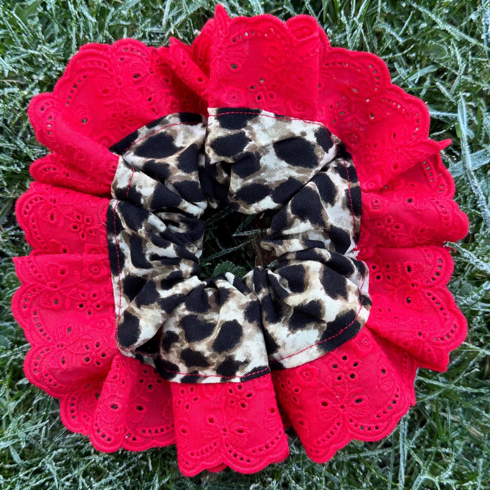 Leopard Print Hair Scrunchies
