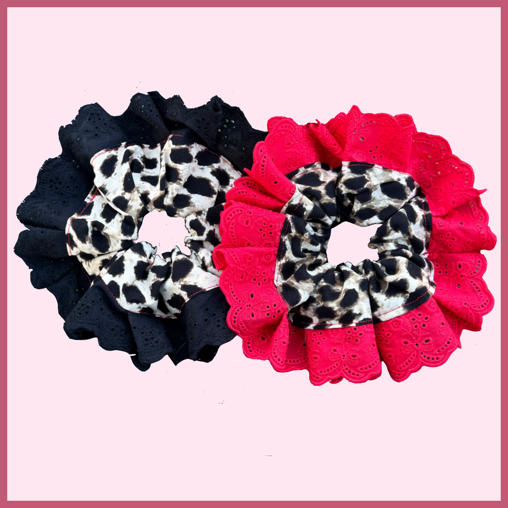 Leopard Print Hair Scrunchies