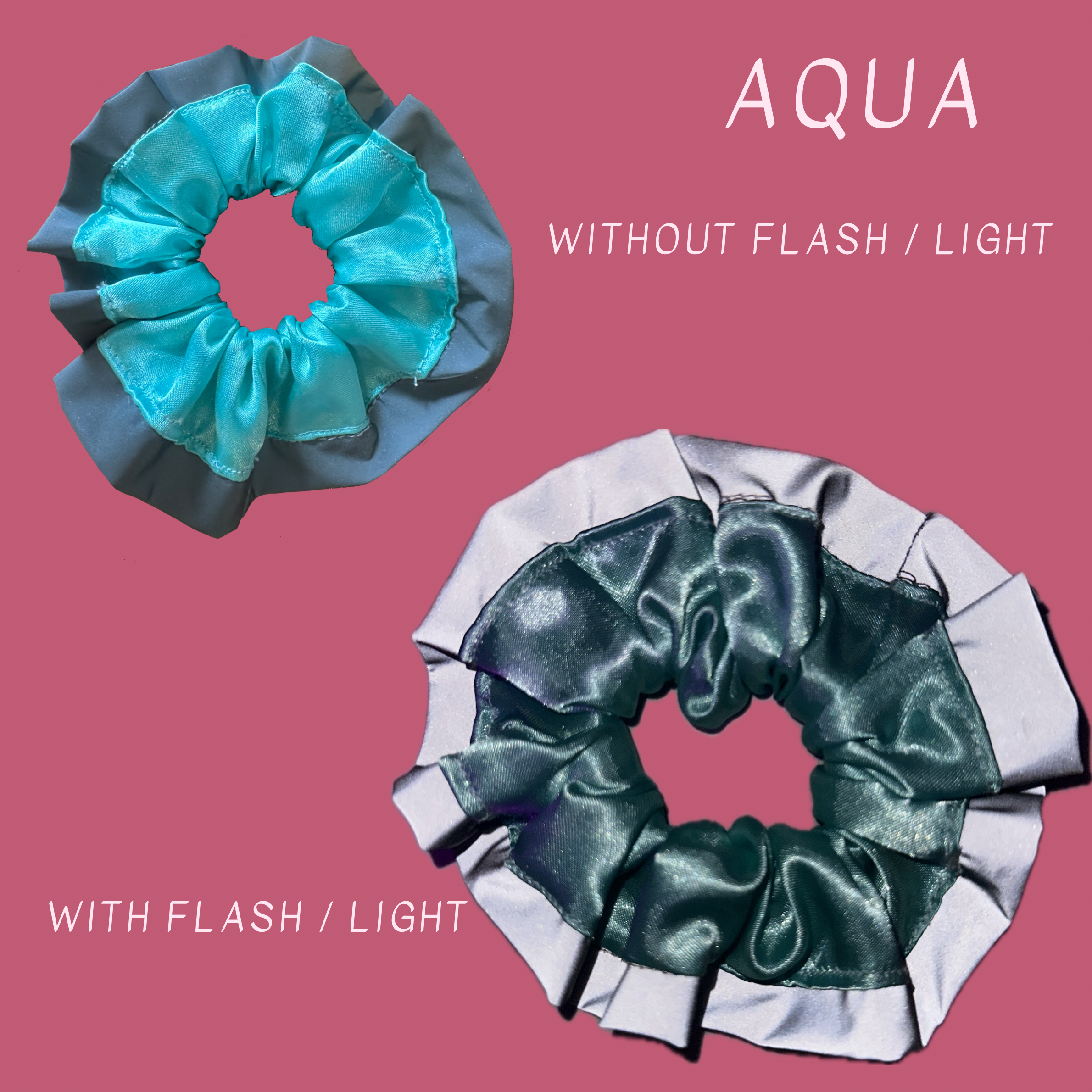 Satin High Visibility Reflective Hair Scrunchie for Running & Walking