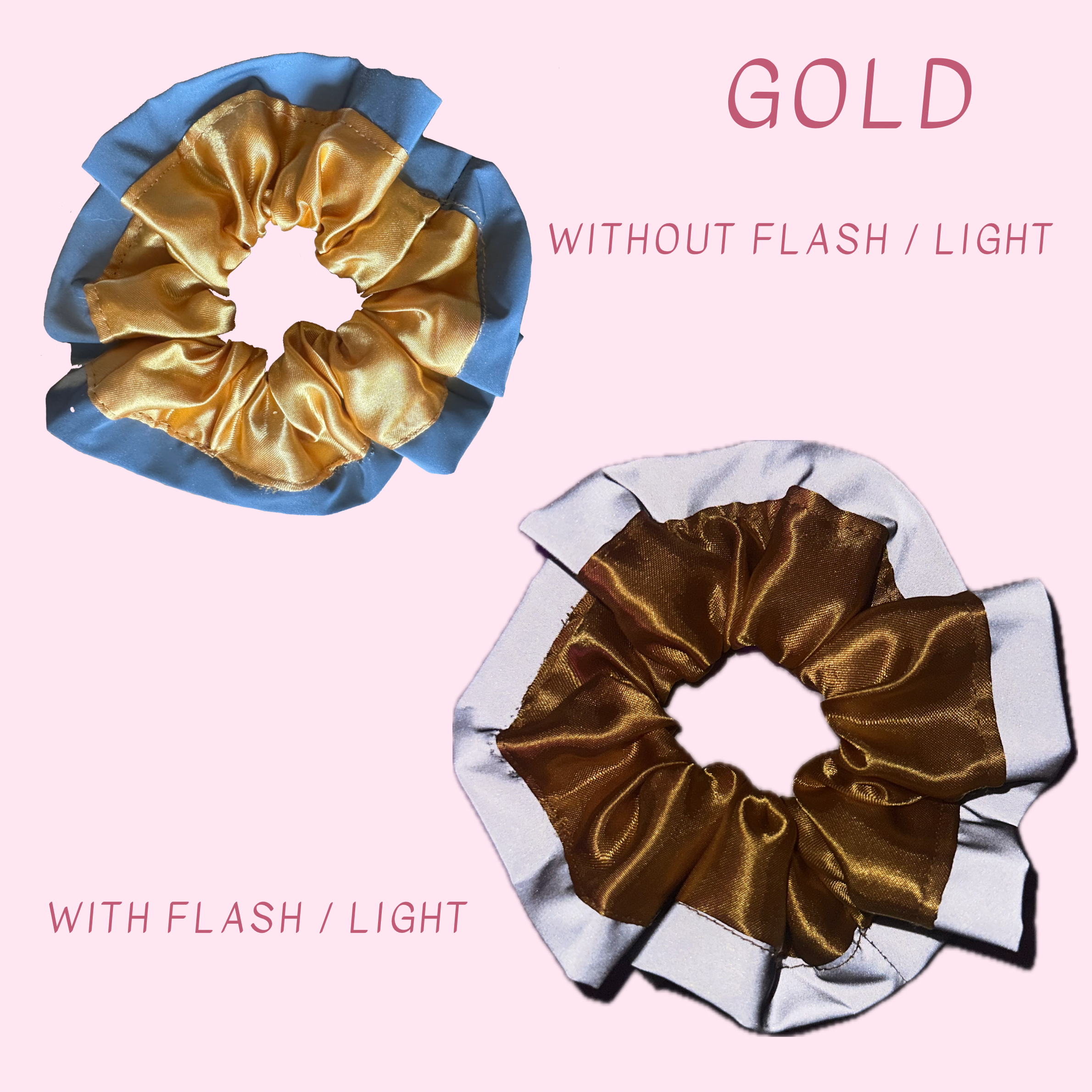 Satin High Visibility Reflective Hair Scrunchie for Running & Walking